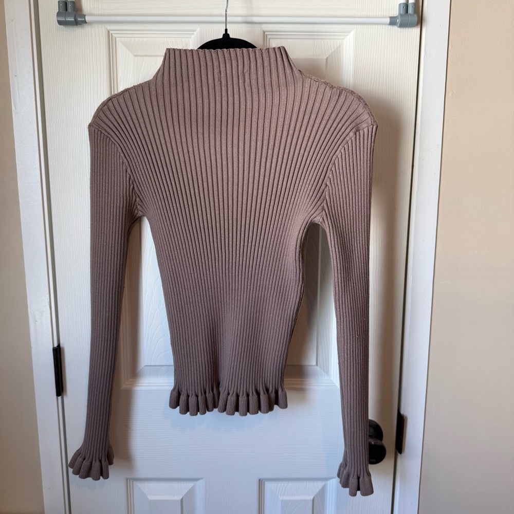 Workshop Republic Clothing Ribbed Tan Sweater Large